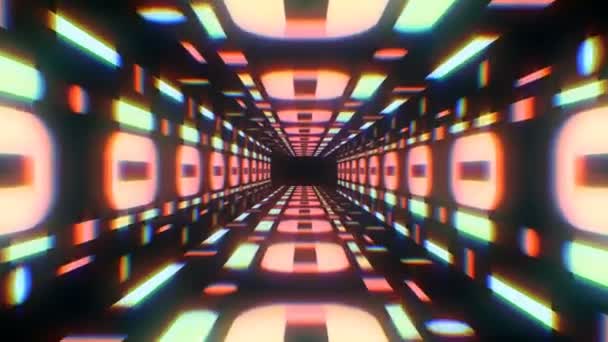 Retro Game Style Infinite Tunnel Seamless Loop Animation — Stockvideo