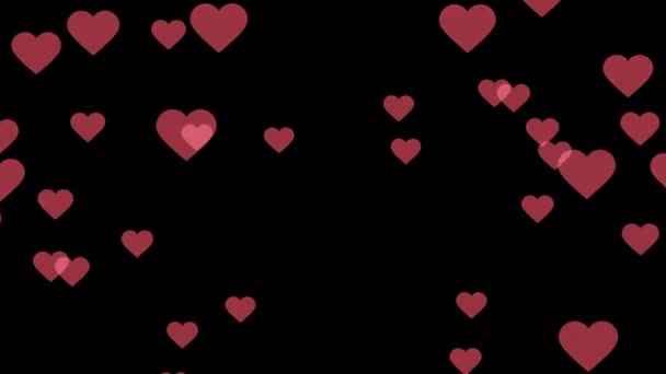 Love Heart Icon Animation Optional Luma Matte Alpha Luma Matte — Stock video
