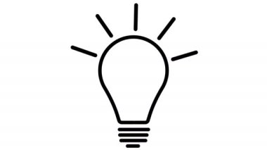 Animated light bulb invention or idea concept. Animation 4k video