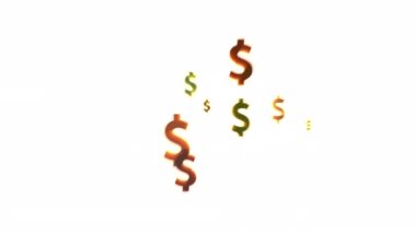 Dollar sign icon animation with optional luma matte. Alpha Luma Matte included. 4k video