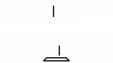 Christian cross line icon animation 4k. Motion graphics.