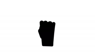 Hand counting to five. Animation 4k. Counting and human hands, education for children.
