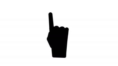 Finger or forefinger swipes from left to right multiple times. Animation 4k
