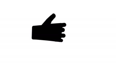 Thumbs up hand animation. Like Success gesture. Emoticon sign. 4k video