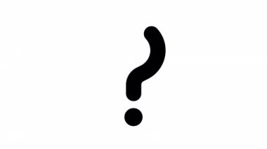 Animated question mark, footage to represent the idea concept. 4k animation