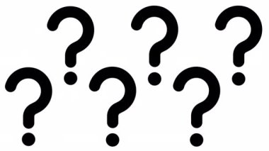 Animated question mark, footage to represent the idea concept. 4k animation