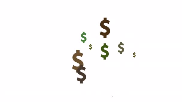 Dollar Sign Icon Animation Optional Luma Matte Alpha Luma Matte — Vídeos de Stock