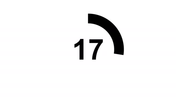 Pie Chart Circle Percentage Diagram Loading Circle White Background Optional — Wideo stockowe