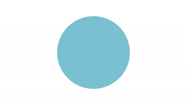 Pie绘制动画图 圆圈圈圆圈图 信息图 色彩斑斓的白色背景信息 带有可选Luma垫的动画 — 图库视频影像