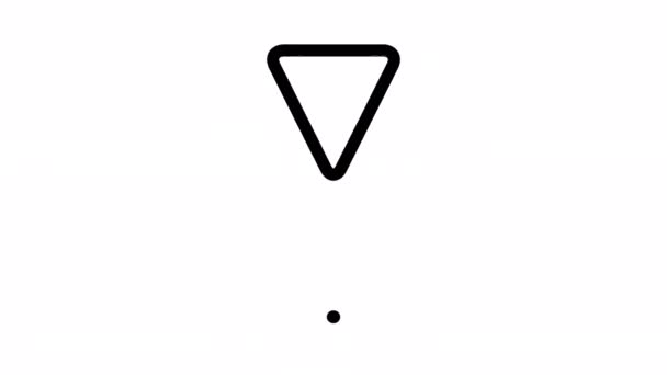 Motion Shape Jump Line Icon White Black Alpha — Wideo stockowe