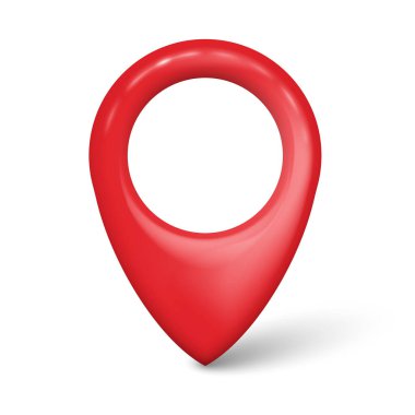 Gerçekçi 3 boyutlu iz konumu. GPS haritasının yerini belirle. Vektör çizimi. Eps 10.