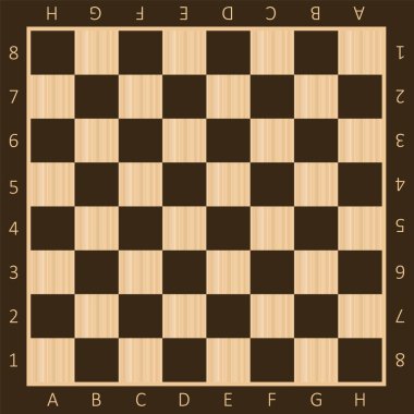 Ahşap arka planda satranç tahtaları. Dama ya da cereyan. Koyu ve açık kahverengi parçalarla oynanan bir oyun. Vektör çizimi. Eps 10.