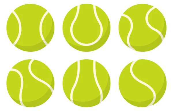 Теннисный Мяч Плоский Векторная Иллюстрация Eps — стоковый вектор