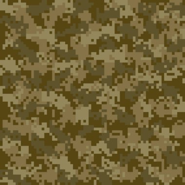 Dijital piksel kamuflaj deseni. Askeri dokular. Soyut ordu ya da maskeleme süsü. Vektör çizimi. Eps 10.