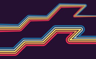 Retro vintage tarzı çizgili arka plan posterleri. Vektör çizimi. Eps 10.