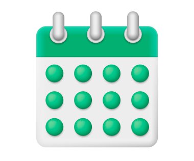 Boş sayfalı 3D takvim. Vektör çizimi. Eps 10.