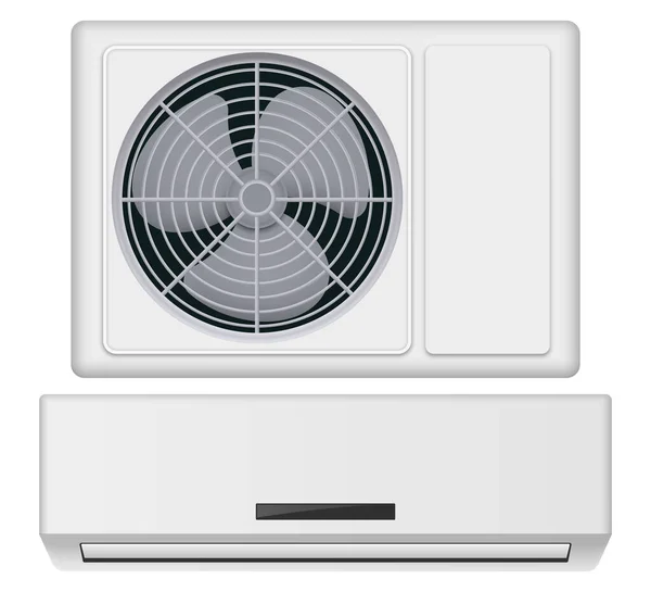 Air Conditioner Isolated White Background Vector Illustration Eps — Stock Vector