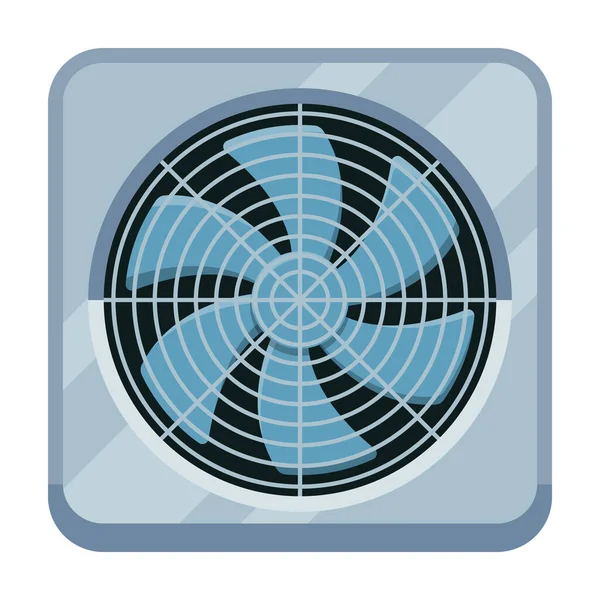 Výfukový Ventilátor Ventilátor Chladič Pro Počítač Vektorová Ilustrace Eps — Stockový vektor