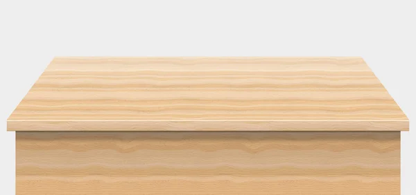 Realistischer Holztisch Isoliert Auf Weißem Hintergrund Vektorillustration Eps — Stockvektor