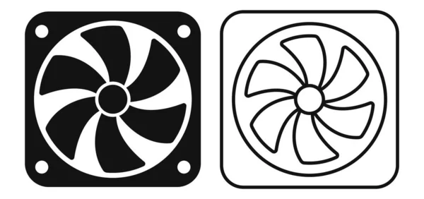 Ventilatore Ventilatore Più Fresco Computer Illustrazione Vettoriale Eps Grafiche Vettoriali