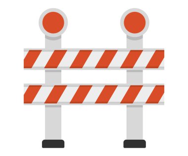 Trafik ulaşımını kısıtlayan engeller. Vektör çizimi. Eps 10.