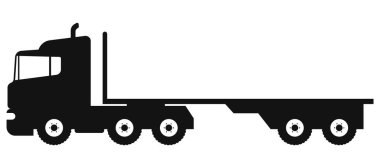 Flatbed karavan traktör ikonu. Vektör çizimi. Eps 10.