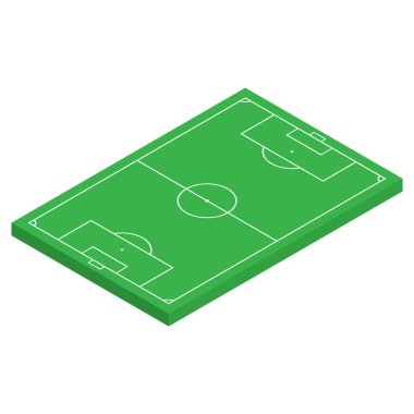 Yeşil çimen futbol sahası. Vektör çizimi. Eps 10