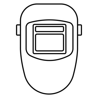 Kaynak miğferi. Kaynak Miğferi. Vektör çizimi. Eps 10.