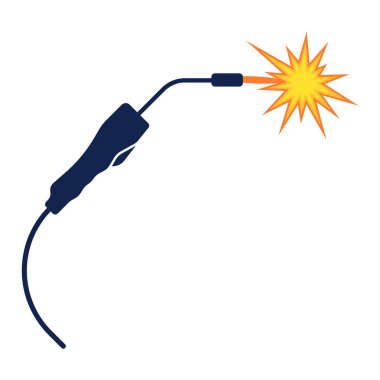 Kaynak simgesi. Kaynak aleti ve kıvılcımlar. Vektör çizimi. Eps 10.