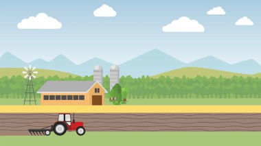 Bu renkli bir pikseldir. Bir traktörün geniş bir tarlayı aktifçe sürdüğünü, kırsal yaşamı ve tarım uygulamalarını gözler önüne serdiğini gösterir.