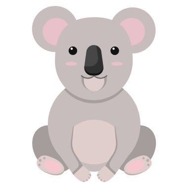 Sevimli bir koalanın bu karakter tasarımı çocuk kitapları ve çeşitli eğitim materyalleri için mükemmeldir.