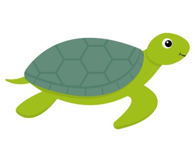 Bu sevimli yeşil kaplumbağa çizimi, çocukların öğrenme materyalleri ve sanat eserleri tasarlaması için kesinlikle mükemmel.