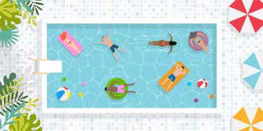 Havuzda arkadaşlarla, renkli şamandıralarla ve rahatlatıcı plaj toplarıyla canlı bir yaz sahnesinin tadını çıkarın.