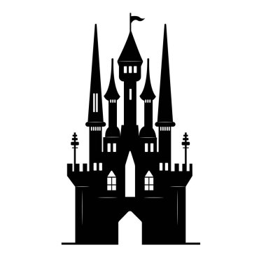 Eski bir kale. Ortaçağ kaleleri. Gotik malikane. Gizemli kraliyet evi