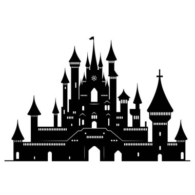 Eski bir kale. Ortaçağ kaleleri. Gotik malikane. Gizemli kraliyet evi