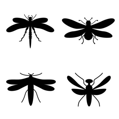 Insect Collection. Ancient insects, Jurassic period clipart