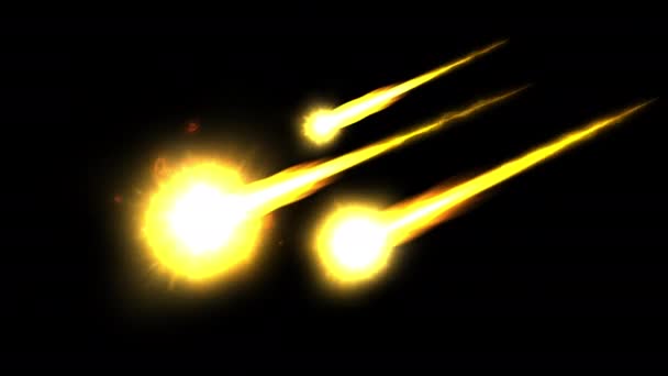 Asteroid Meteorit Care Călătoresc Viteză Mare — Videoclip de stoc