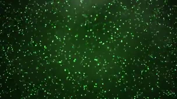 穿过超空间的绿色粒子 — 图库视频影像