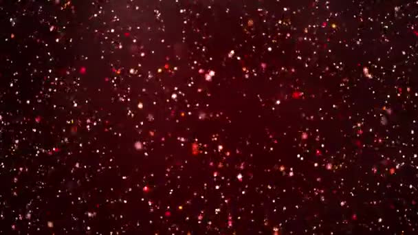 红色粒子穿过超空间 — 图库视频影像