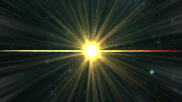 宇宙の星からの紫外線放射線のレイ — ストック動画