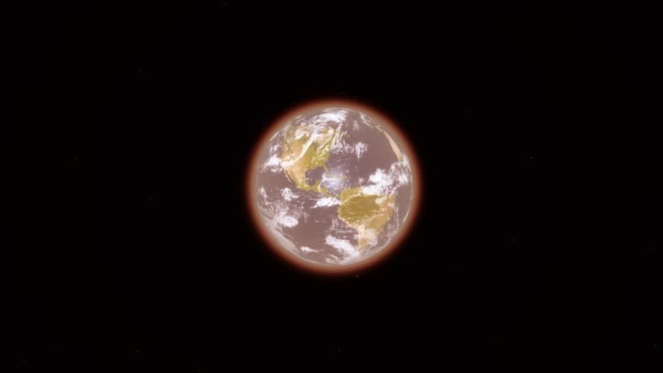 Planeta Pământ Atmosferă Roșie Poluare Planetară Emisii Co2 Încălzire Globală — Videoclip de stoc