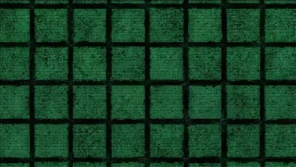 Cyfrowy Procesor Technologiczny Chip Zielone Tło Procesora Cyber Nano Płytka — Wideo stockowe