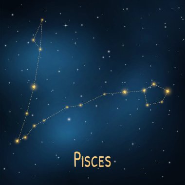 Yıldızlı bir gecede Balık takımyıldızı parlıyor..