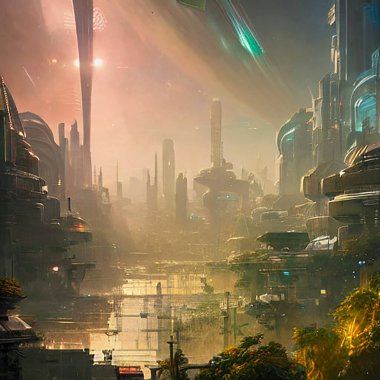 fantasy landscape with river and forest-3d illustration