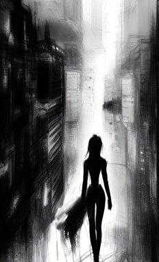 siyah bir adam silüeti