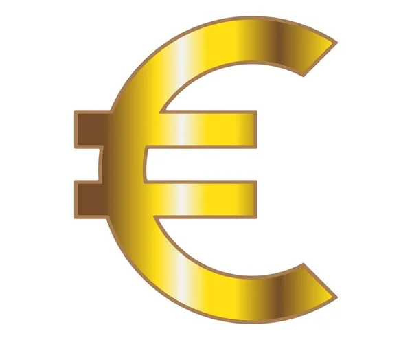 Vektor Arany Euro Valuta Logó — Stock Vector