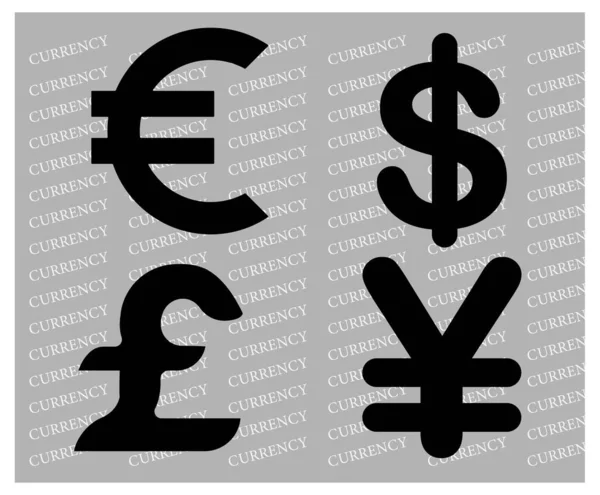 Set Vector Currency Logos — Stock Vector