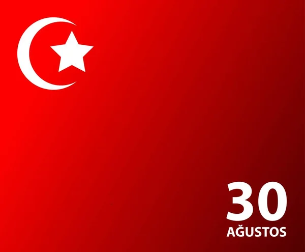 Web Türkei Flagge Logo August Logo Hintergrund — Stockvektor