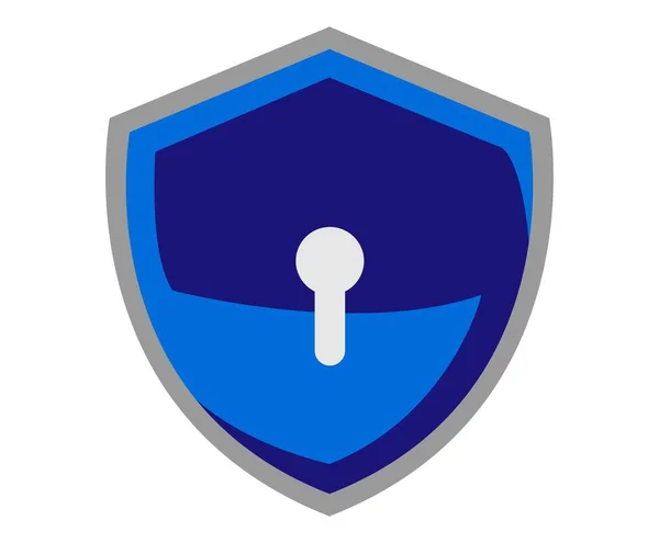 Logo Seguridad Web Escudo Con Alas Ojos Cerraduras Engranajes Protección — Vector de stock