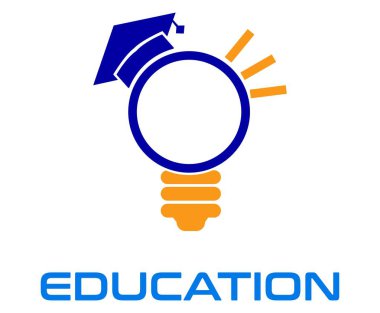 Web eğitimi logo tasarımı, vektör illüstrasyonu
